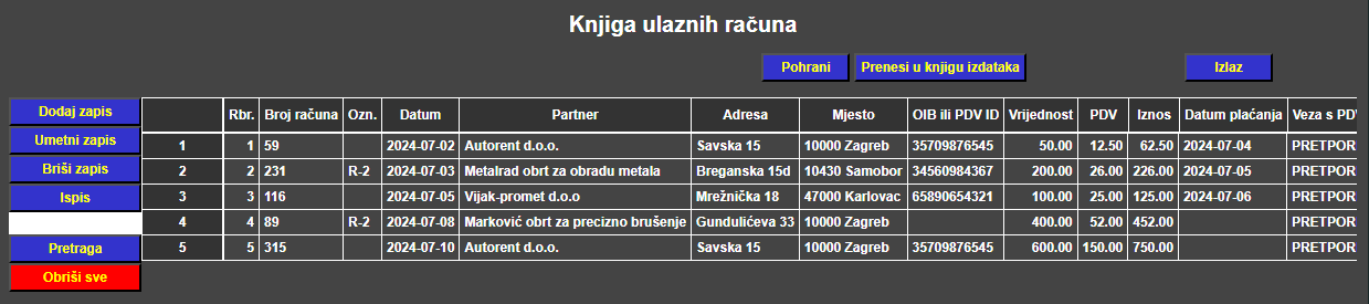 Knjiga ulaznih računa