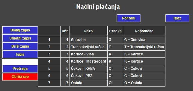 Načini plaćanja